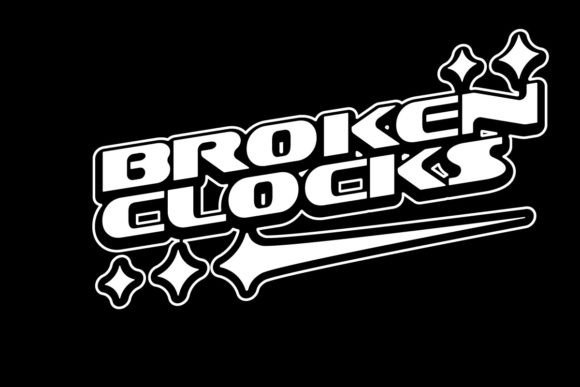 Y2k Graphic Design Broken Clocks: Urban Edge for Streetwear